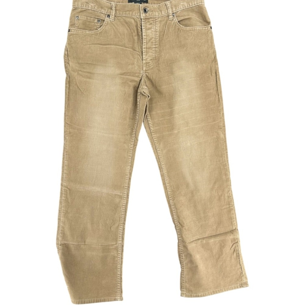 Banana Republic Mens Corduroy Pants Straight Leg Tan Brown 32x30